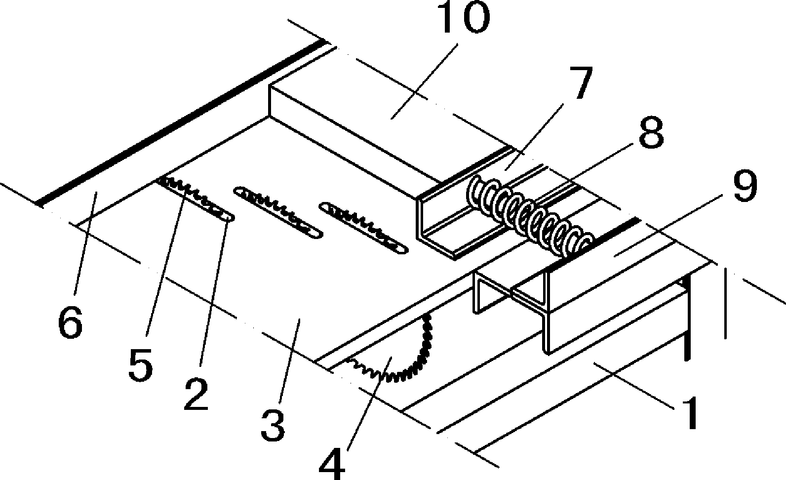 Wood floor superficial makings treatment method and device