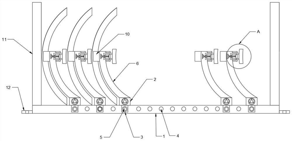 Negative ring duct piece transporting and fixing device for shield