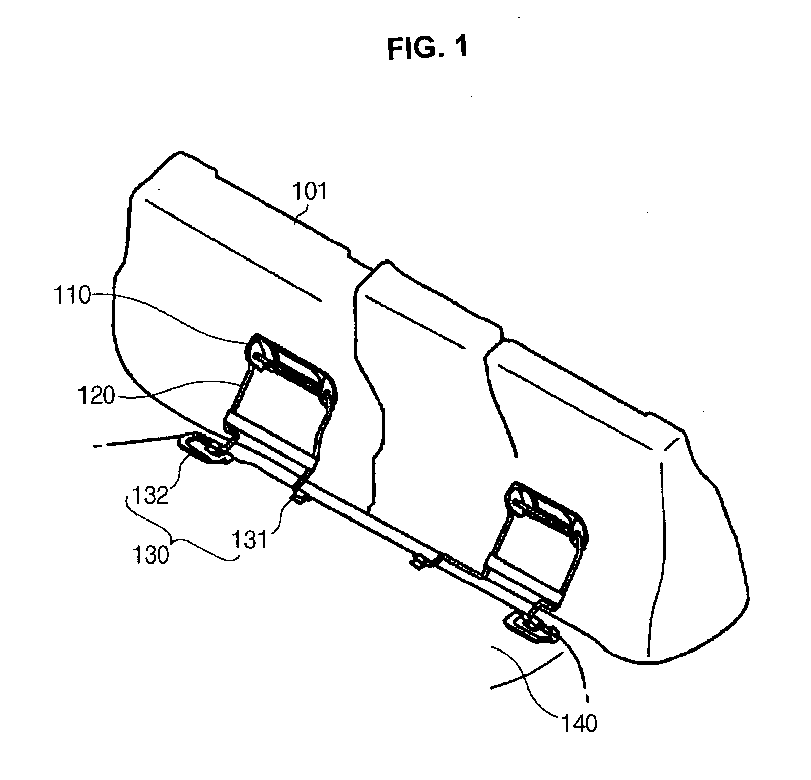 Mounting structure for double-folding seats for vehicles
