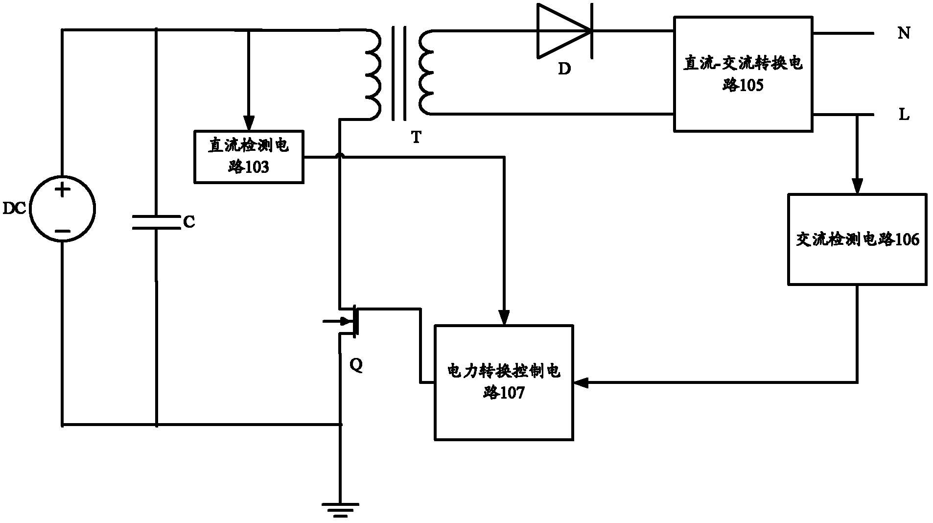 Single-phase inverter for eliminating ripples wave at direct current input end and solar photovoltaic generating system