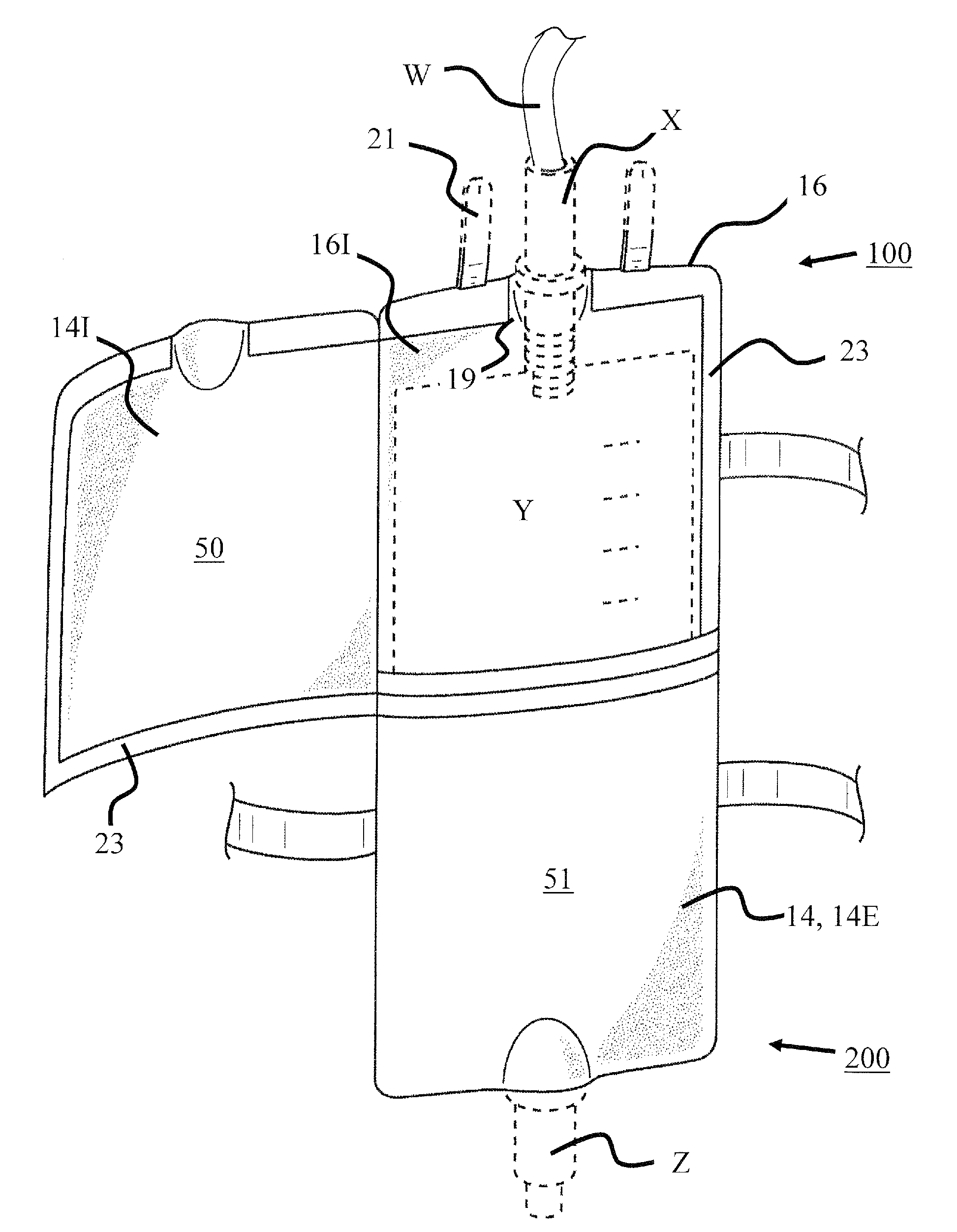 Methods and devices for concealing and securing a urine collection bag