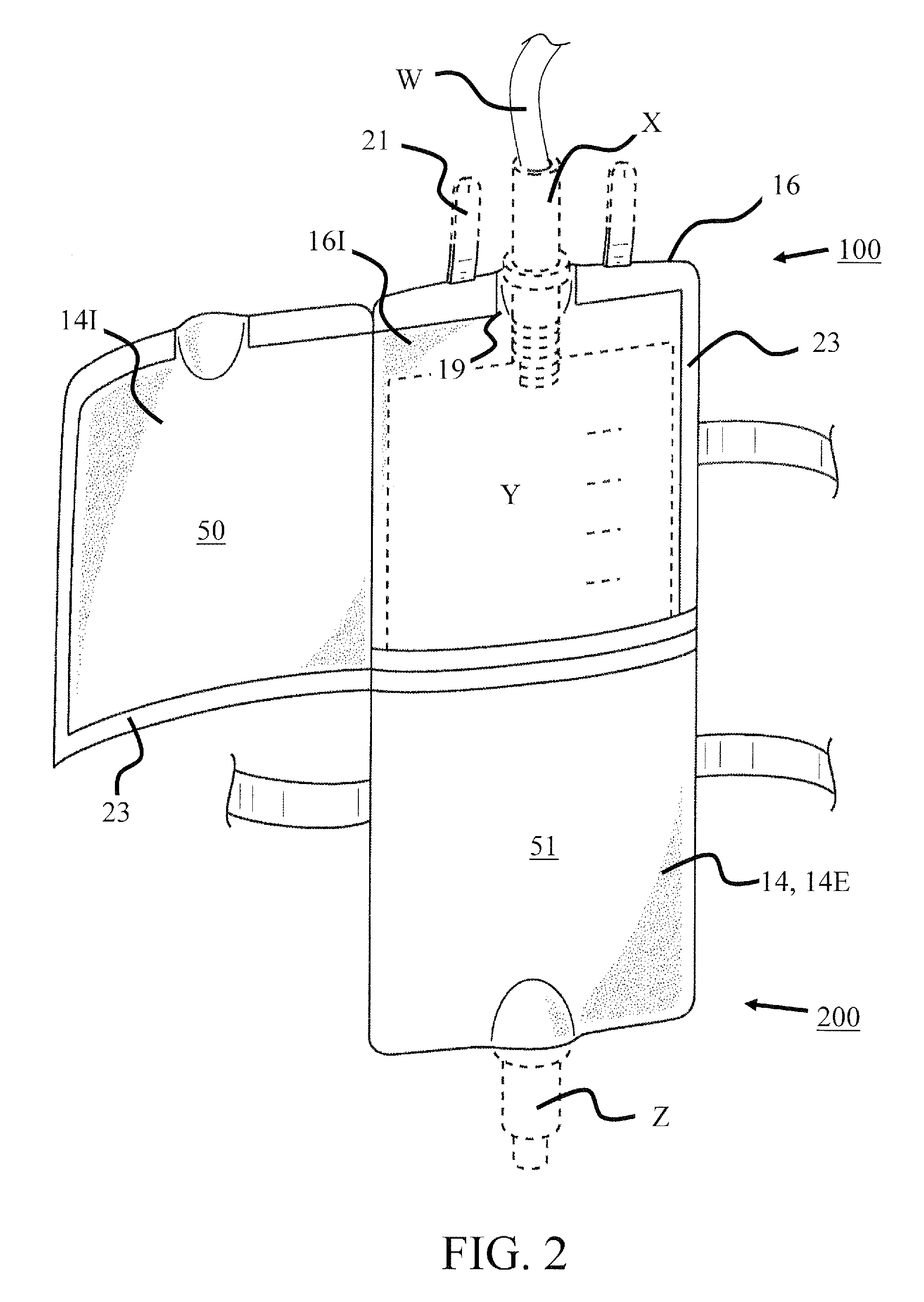 Methods and devices for concealing and securing a urine collection bag