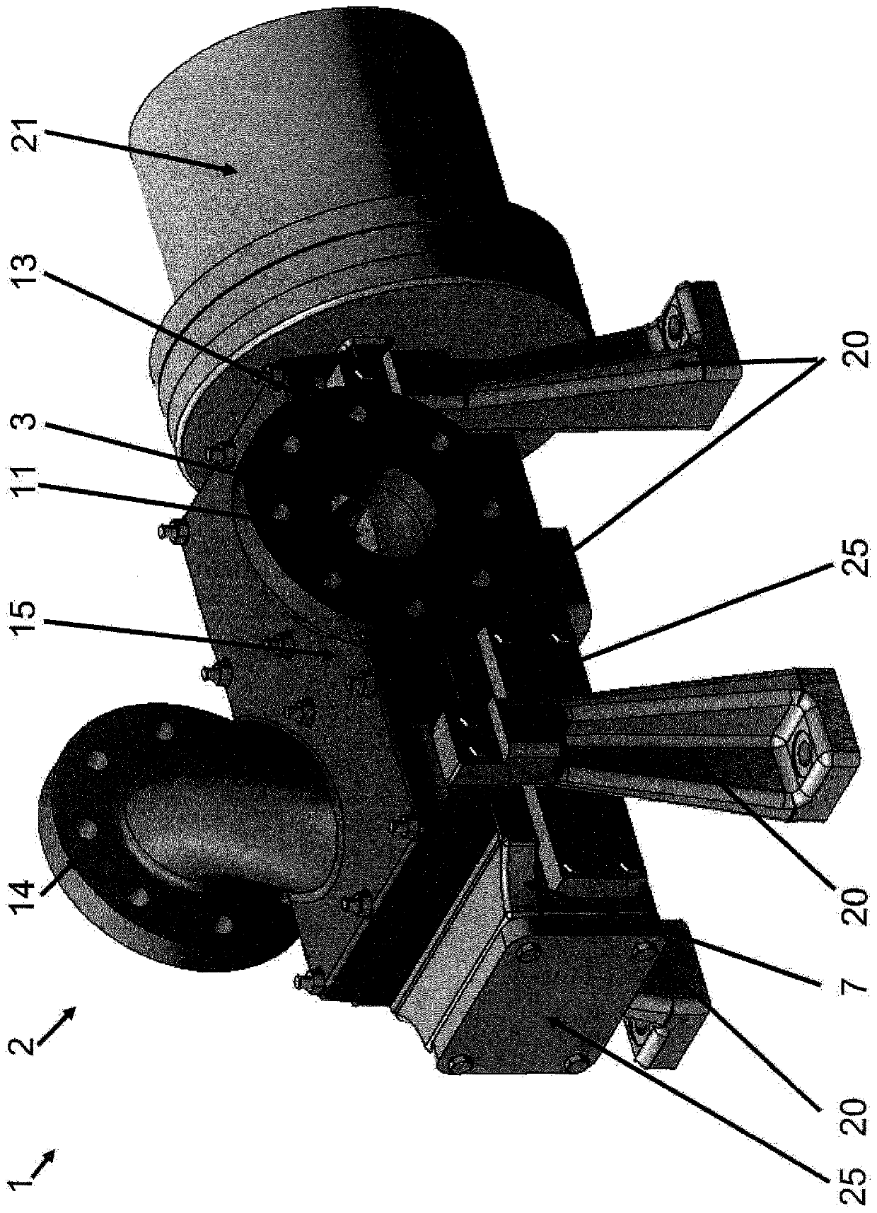 Horizontally split screw-spindle pump
