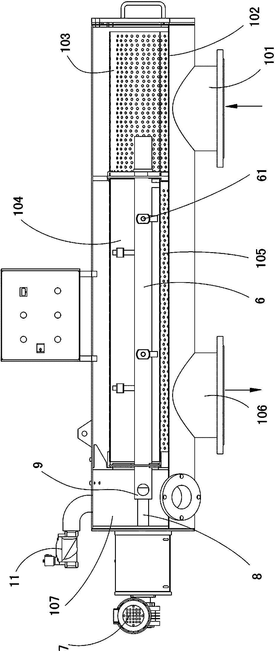 Self-cleaning suction filter