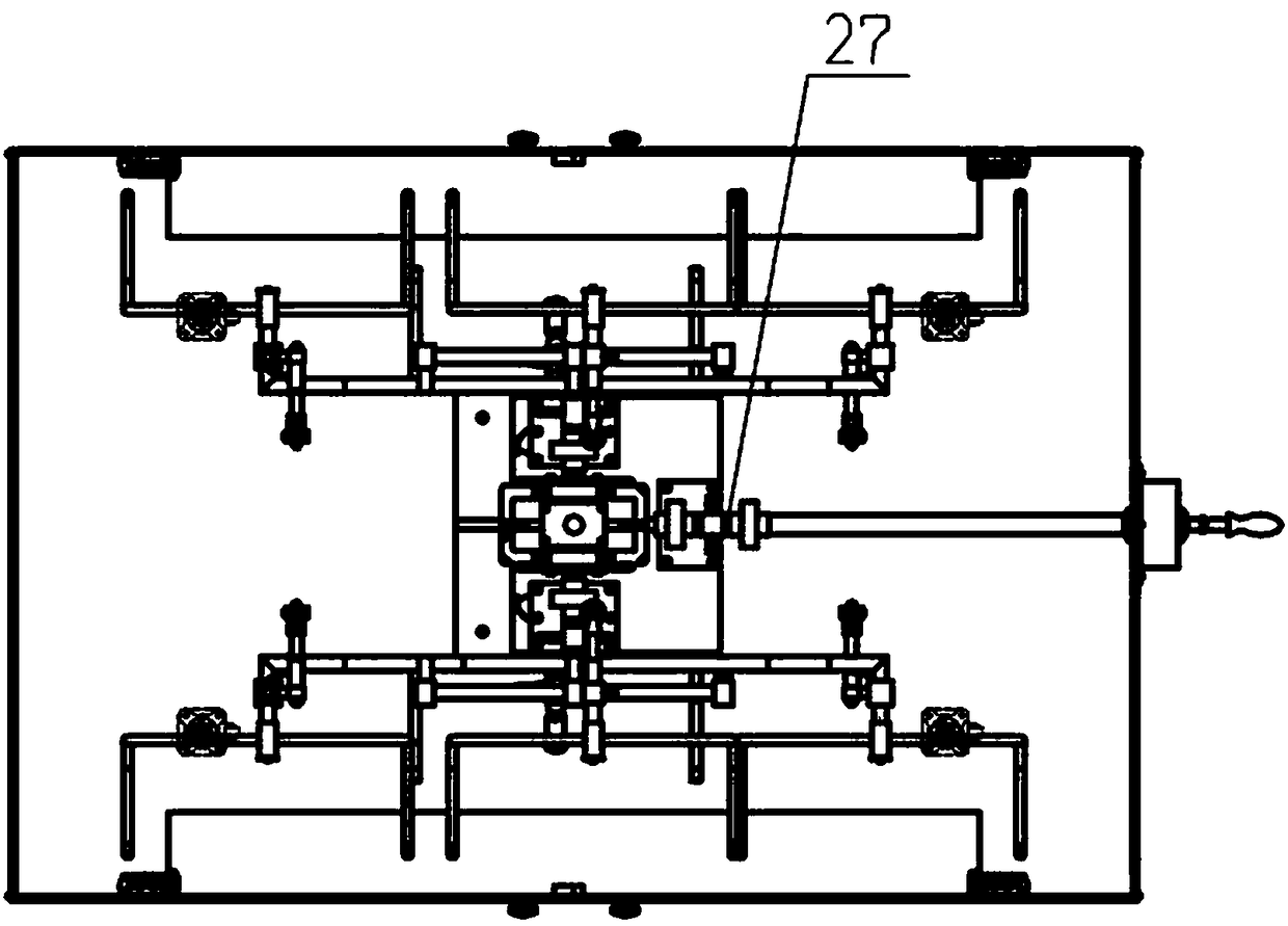 Double-rotation worm drive type shared bike storage device with swinging hanging arms