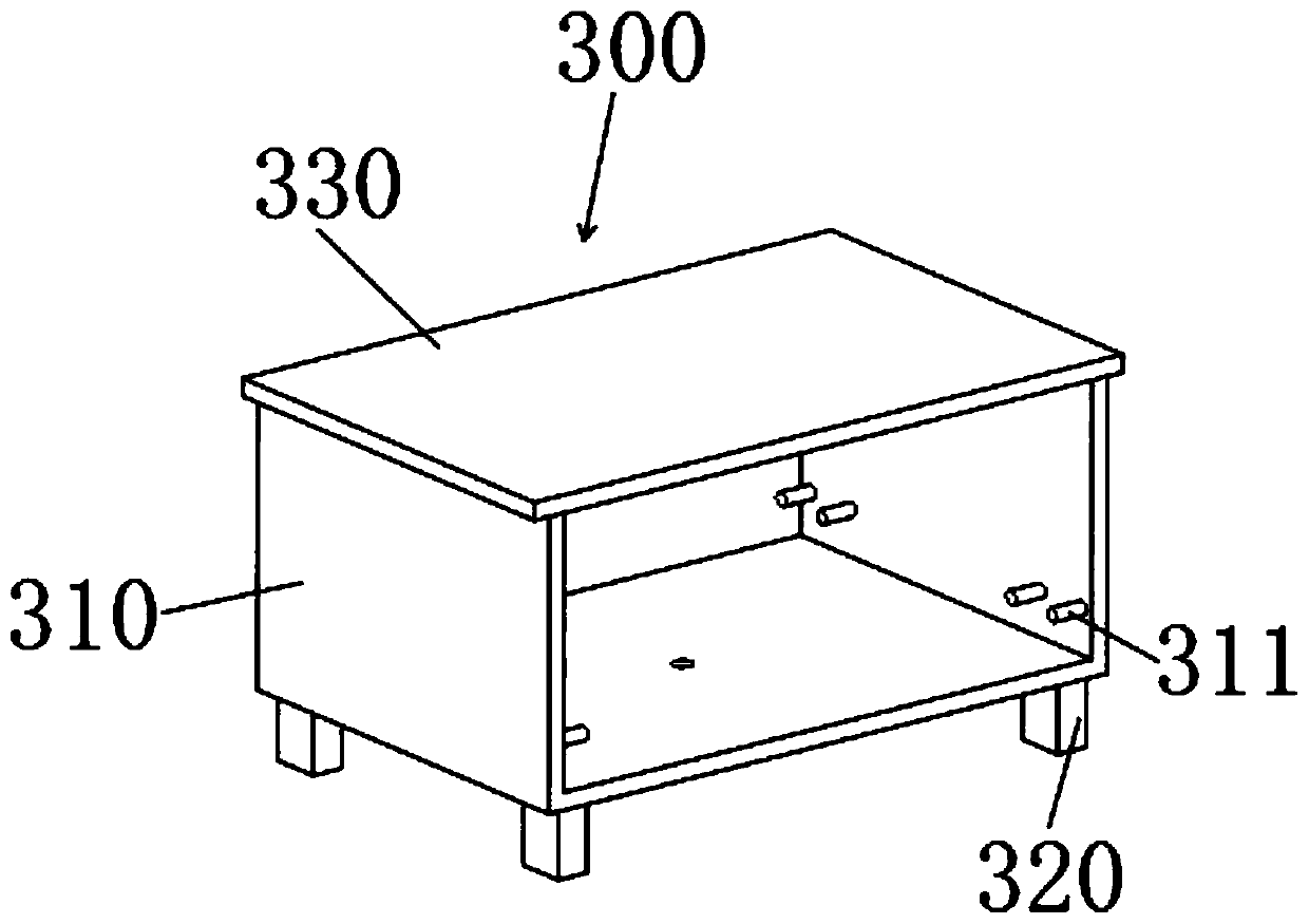 Tea table facilitating fine adjustment of height of supporting leg