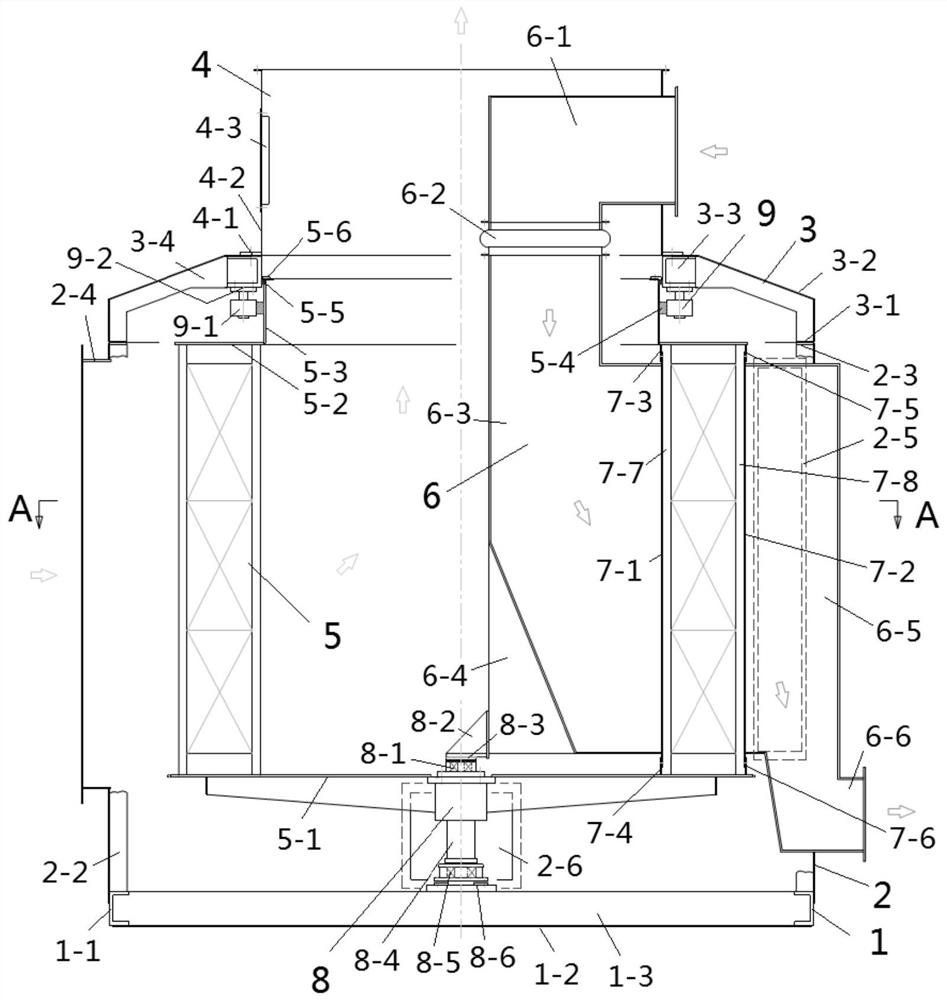 Rotary drum type VOC adsorption machine