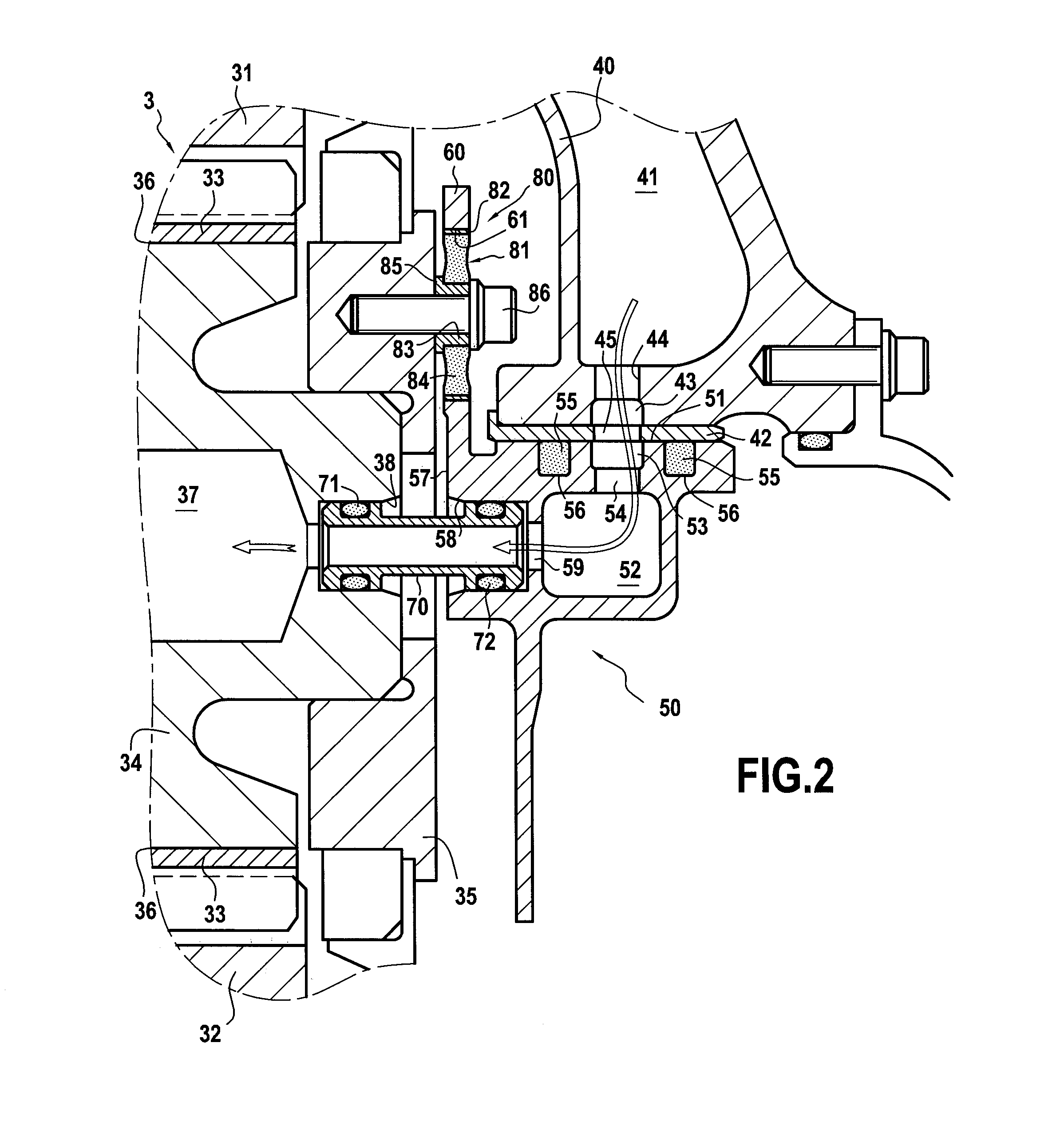 Rotating assembly comprising a transmission member and an oil distribution system