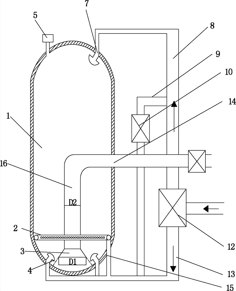 Spray mixing tank for dry powder fire extinguishment