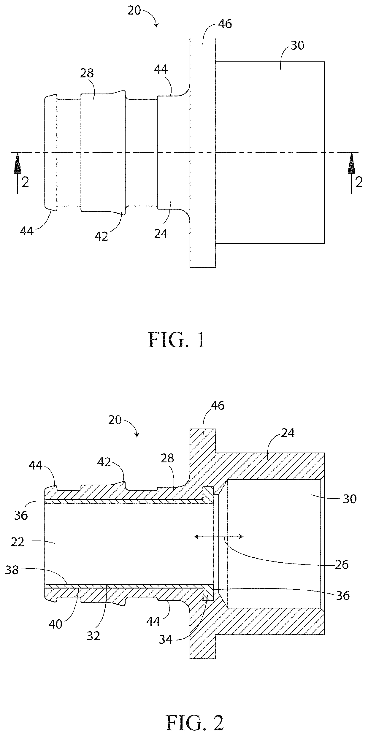 Fitting and method of manufacturing a fitting for attaching flexible tube to rigid tube