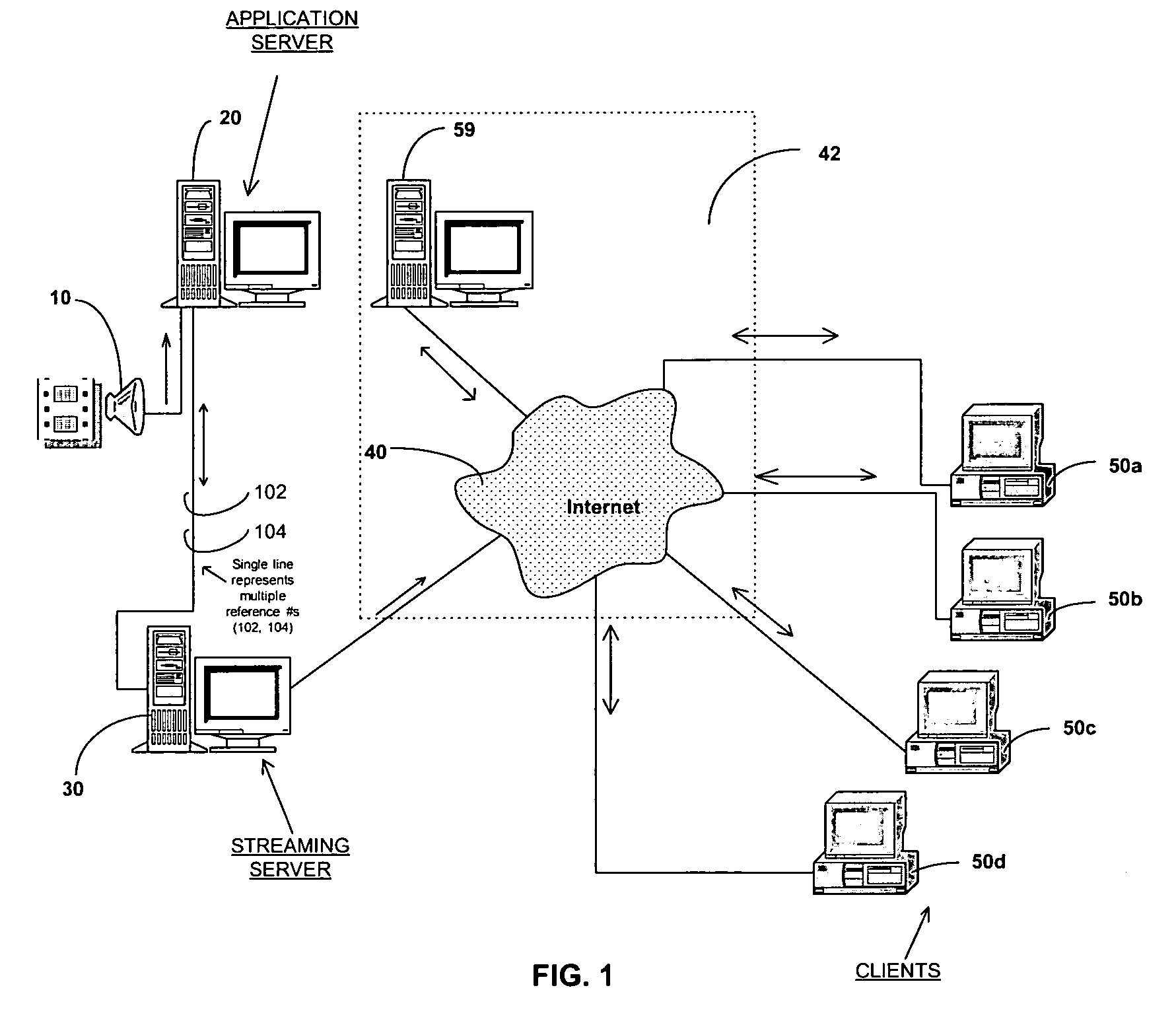 Application server and streaming server streaming multimedia file in a client specific format