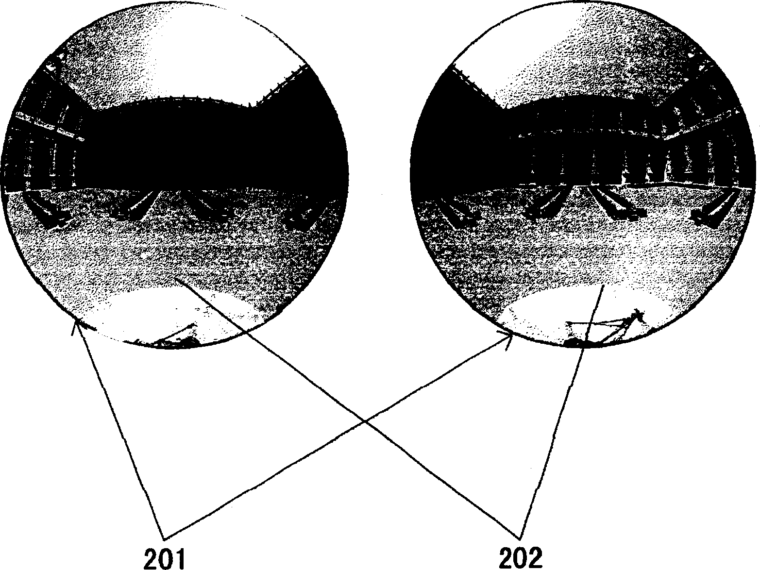 Intelligent panorama creating process based on two fish-eye images