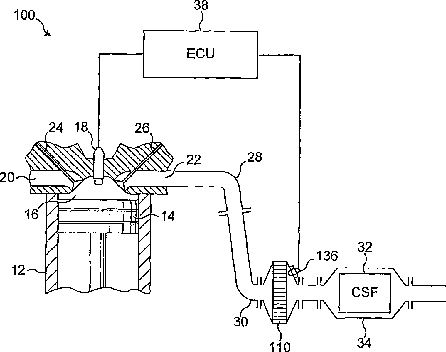 Exhaust system comprising catalysed soot filter