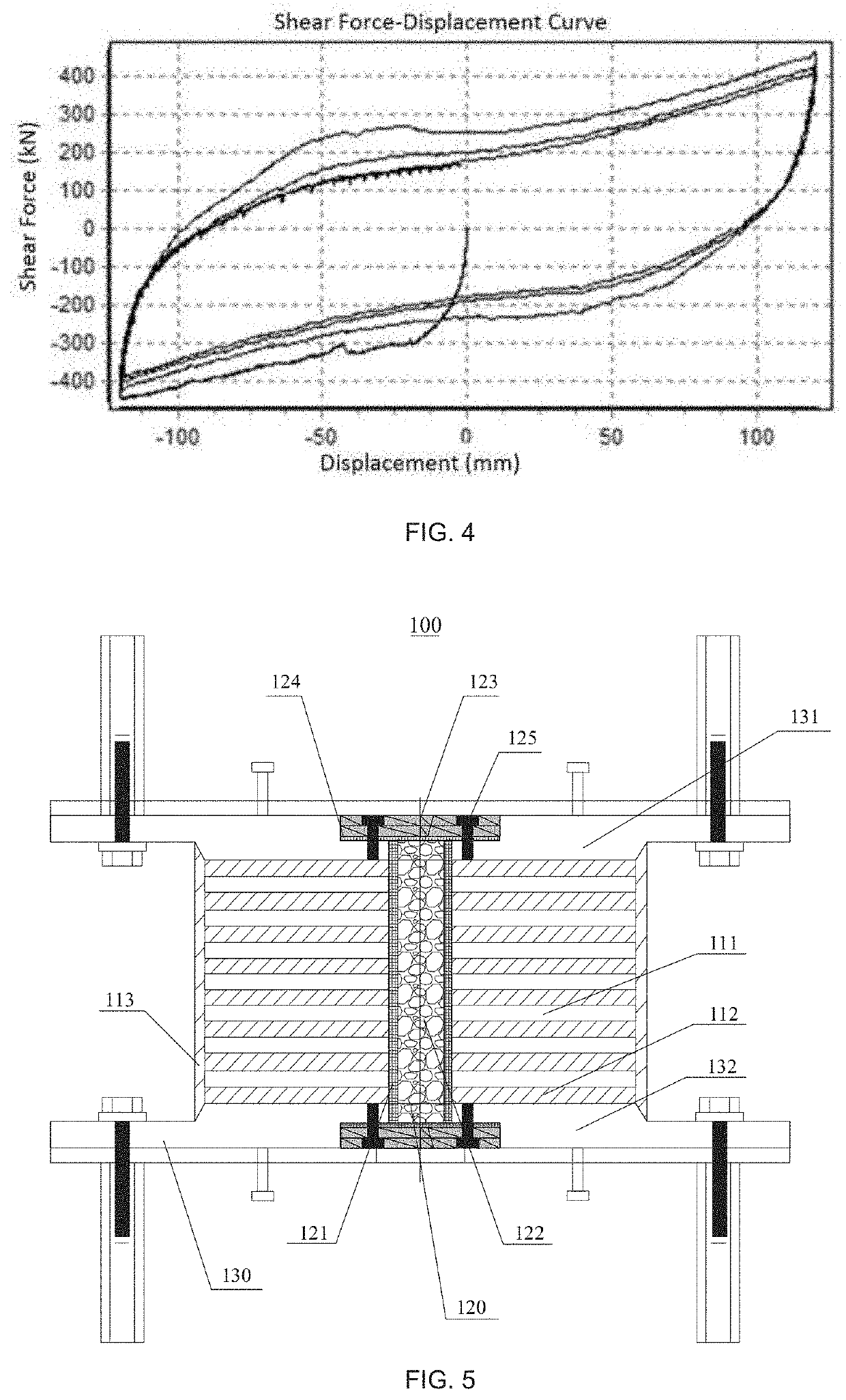 Core material for shock insulation support, shock insulation support having friction core and preparation method therefor