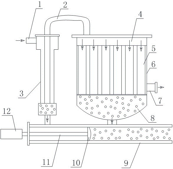 Device capable of increasing sewage filtering efficiency