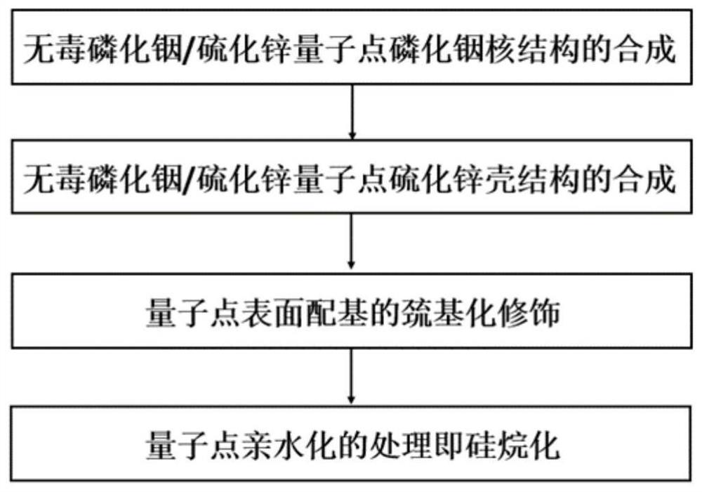 Non-toxic quantum dot with controllable particle size and preparation method thereof