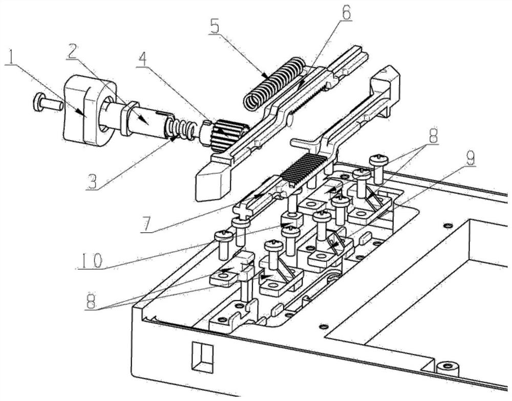 A push-knob type storage disk quick release structure