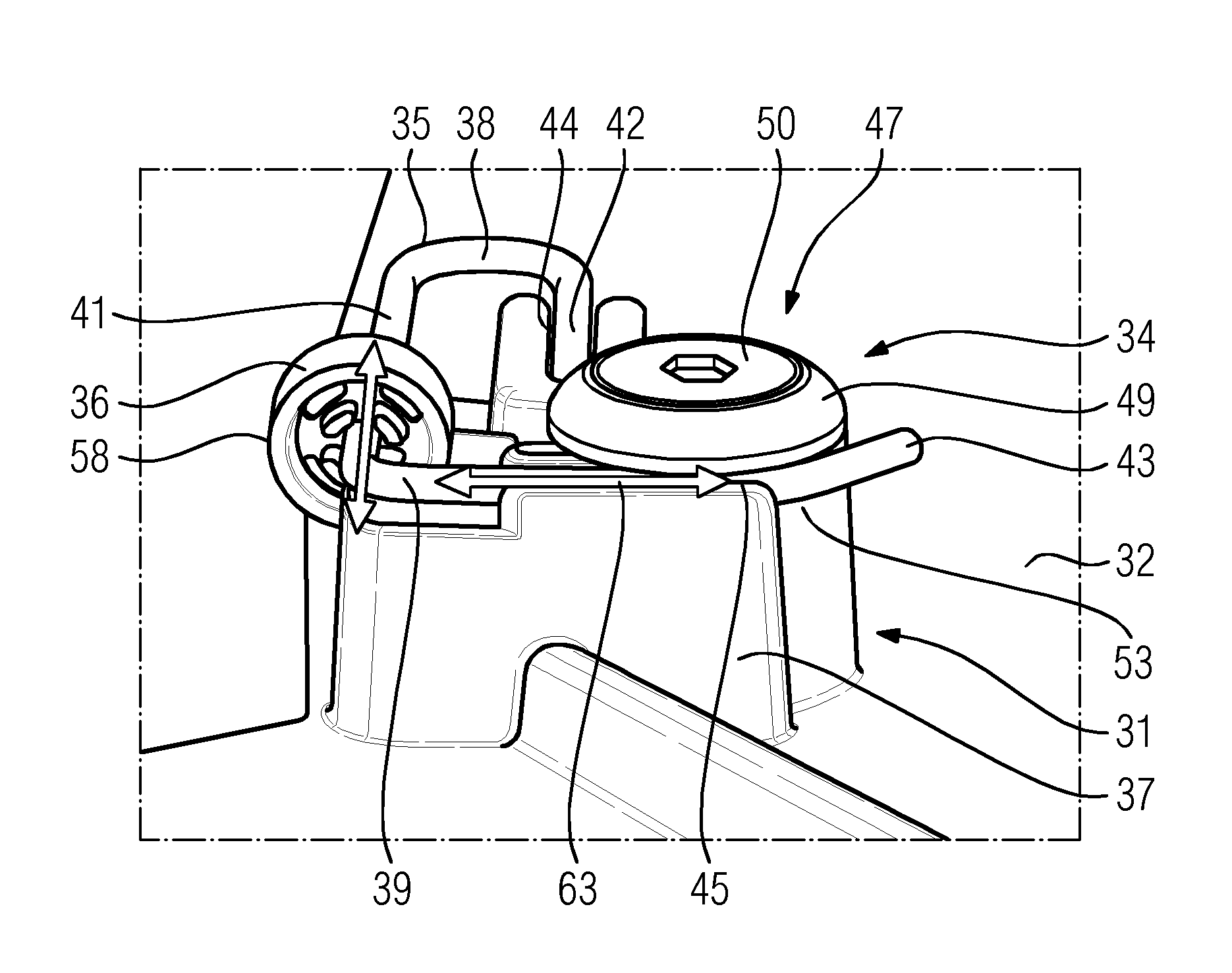 Latching apparatus and also medical imaging apparatus with the latching apparatus