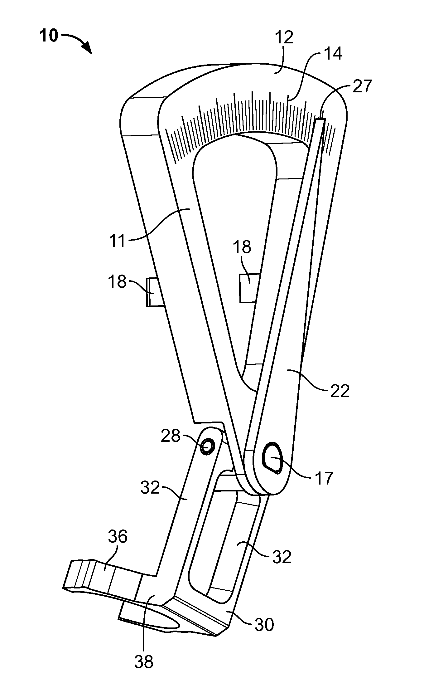 Measurement device for external fixation frame