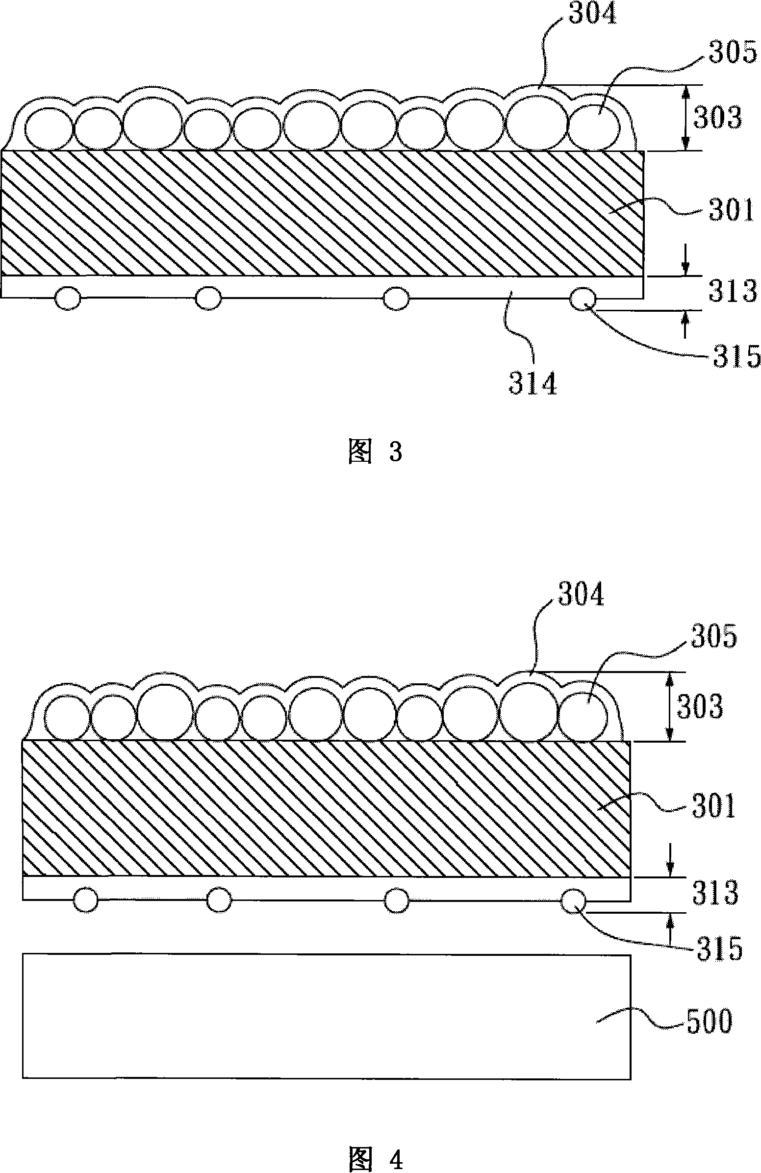 Optical thin film with resin coating containing narrow particle size distributed organic particle