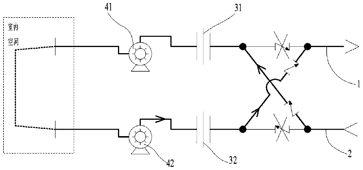 Suction and solution continuous integrated type air circulation purification device for hospital and chemical environment