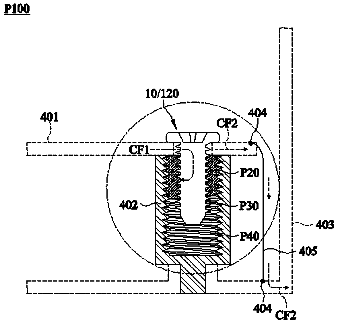 Integrated conductive anti-loose and anti-leakage fastener structure