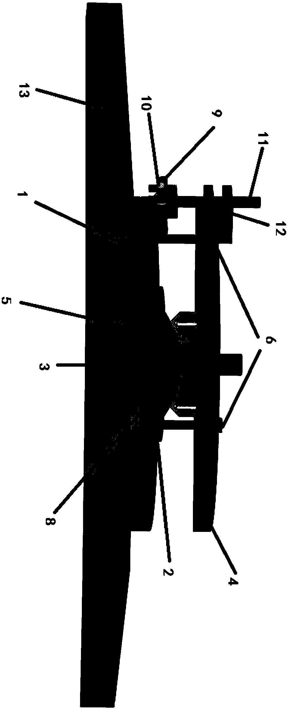 Splicing type collimating mirror adjustment device and method