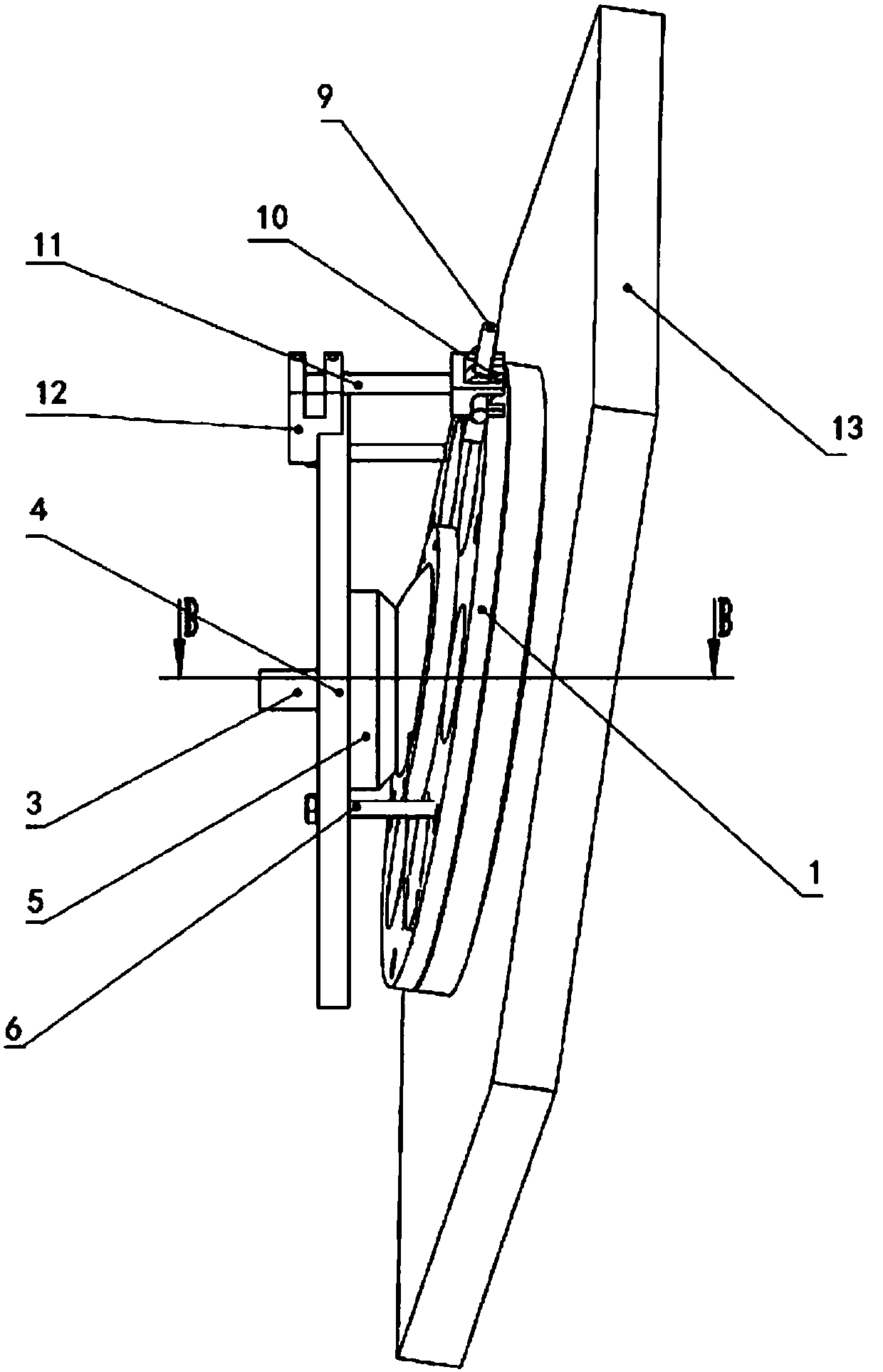 Splicing type collimating mirror adjustment device and method