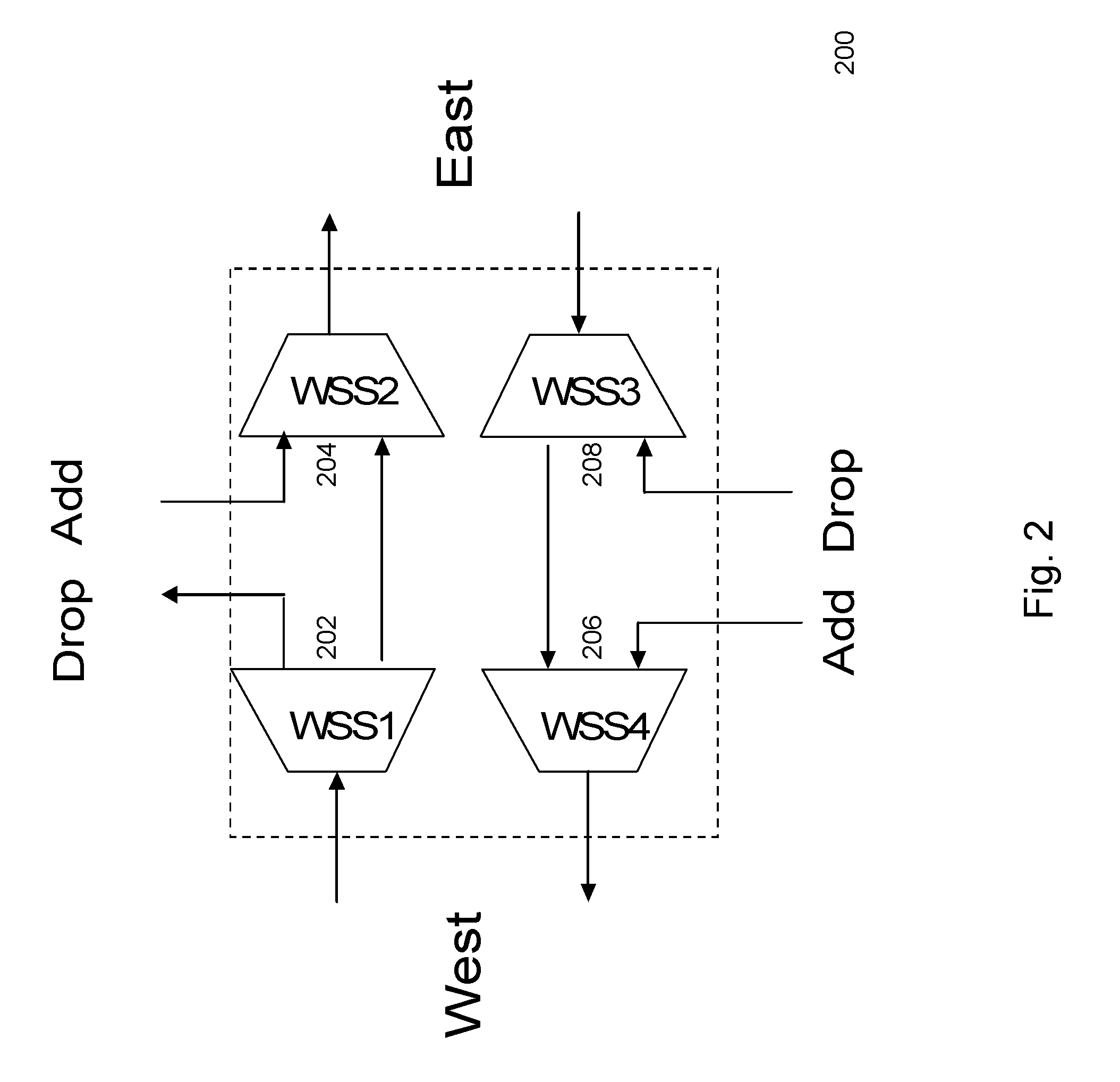 Apparatus and method for distributed compensation of narrow optical filtering effects in an optical network