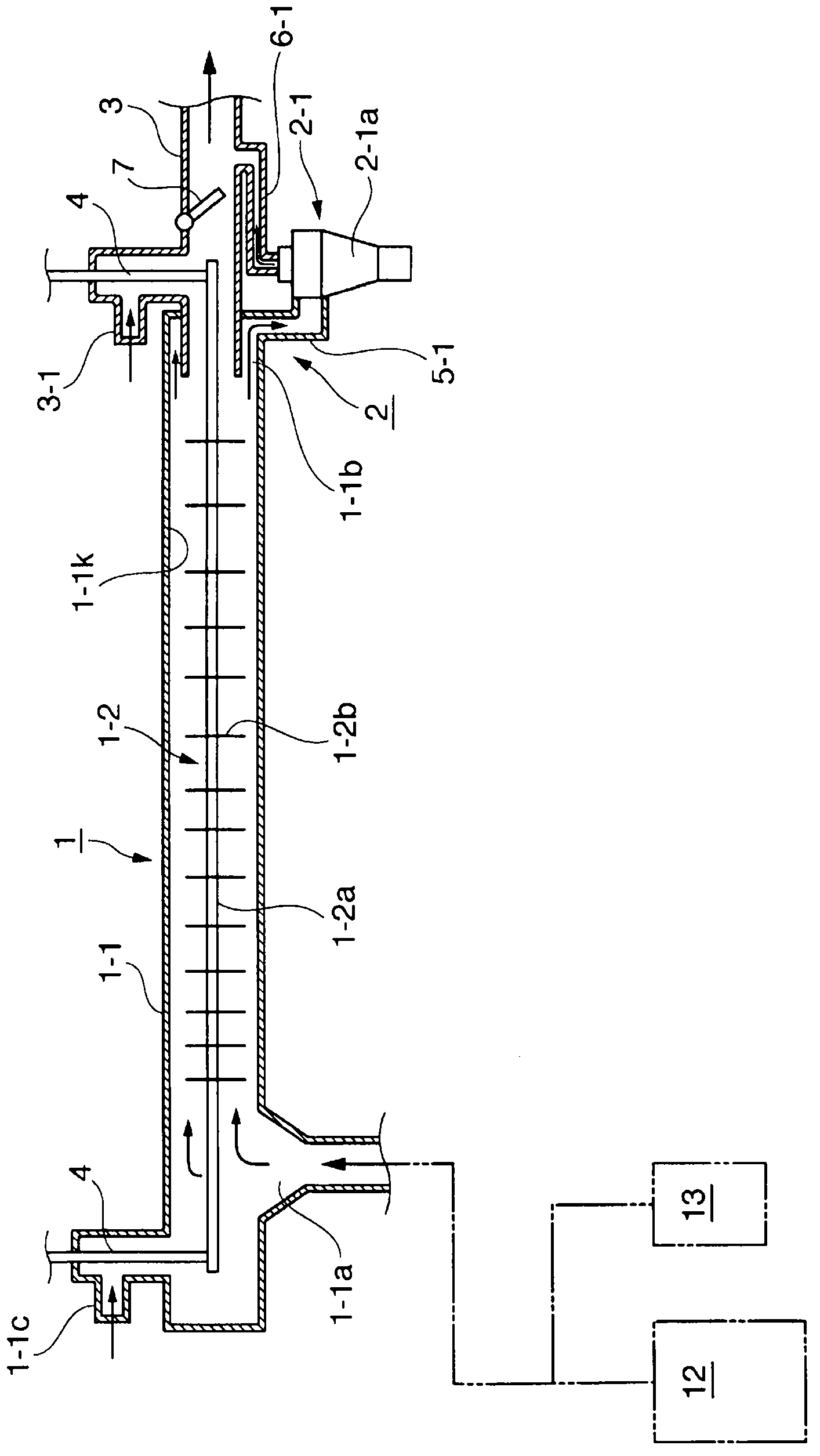 Exhaust gas processing device for diesel engine