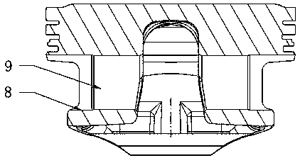 Piston of alcohol fuel internal combustion engine