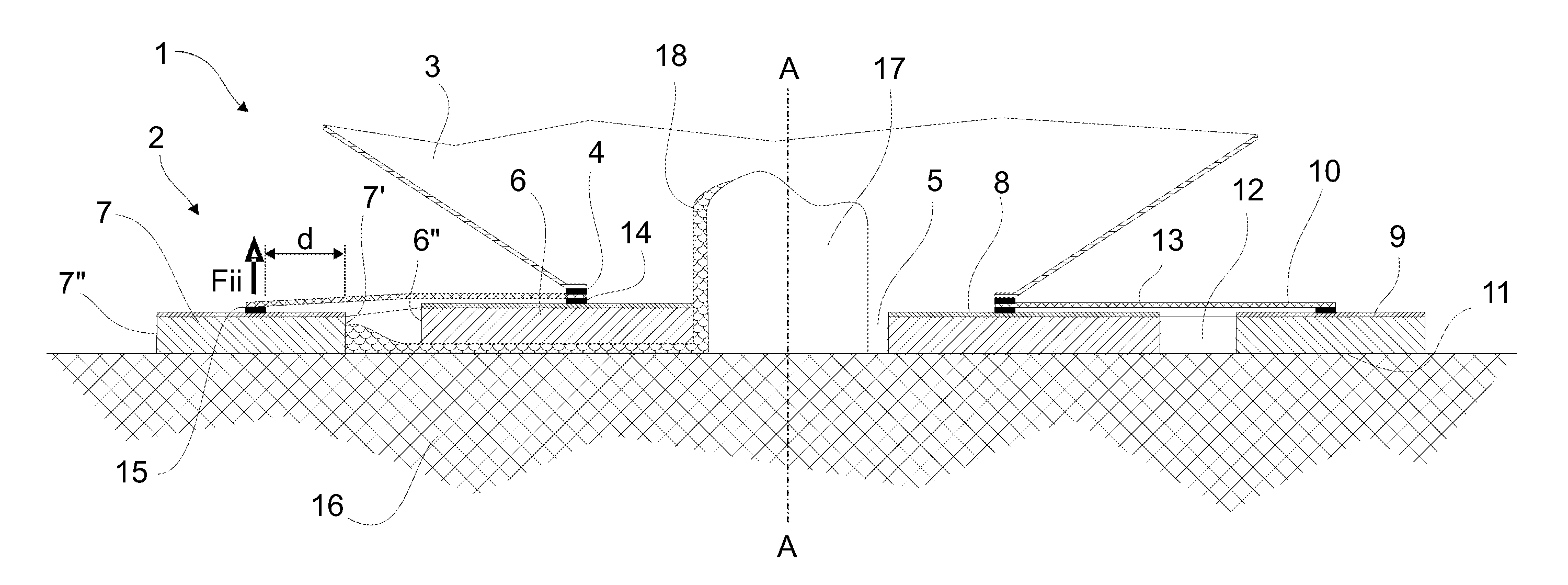 Adhesive wafer for use in a collecting device