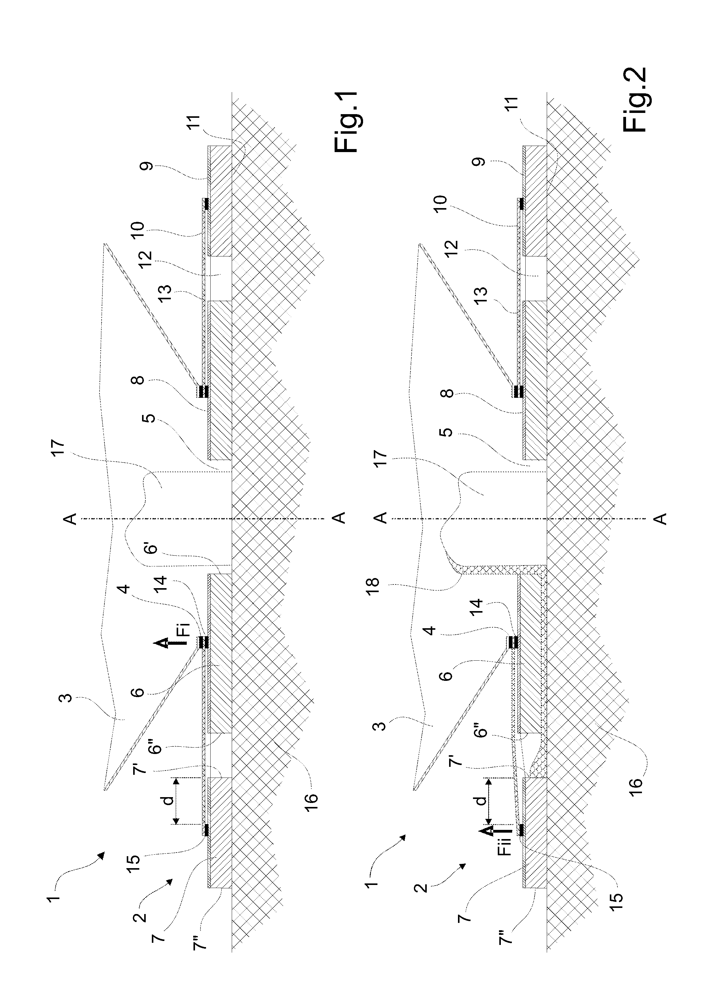Adhesive wafer for use in a collecting device