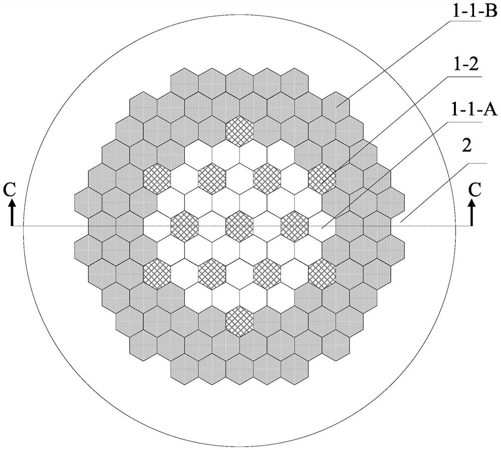 Spiral cross-shaped metal fuel element reactor core