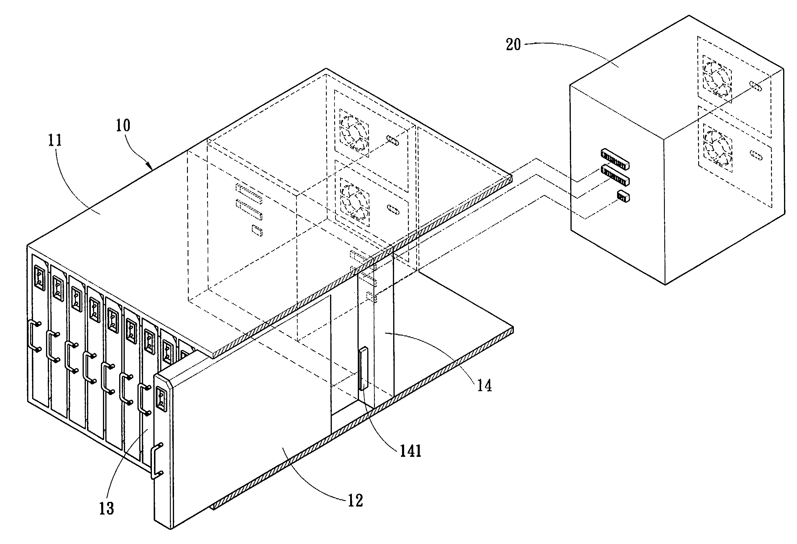 Blade server equipped with hot plug function