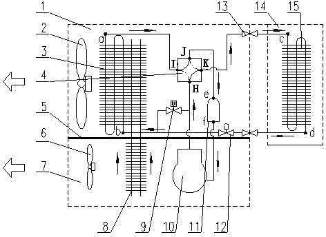 Frost preventing and removing system and frost preventing and removing method of heat pipe type air conditioner