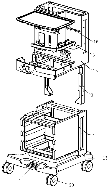 Anesthesia machine skeleton