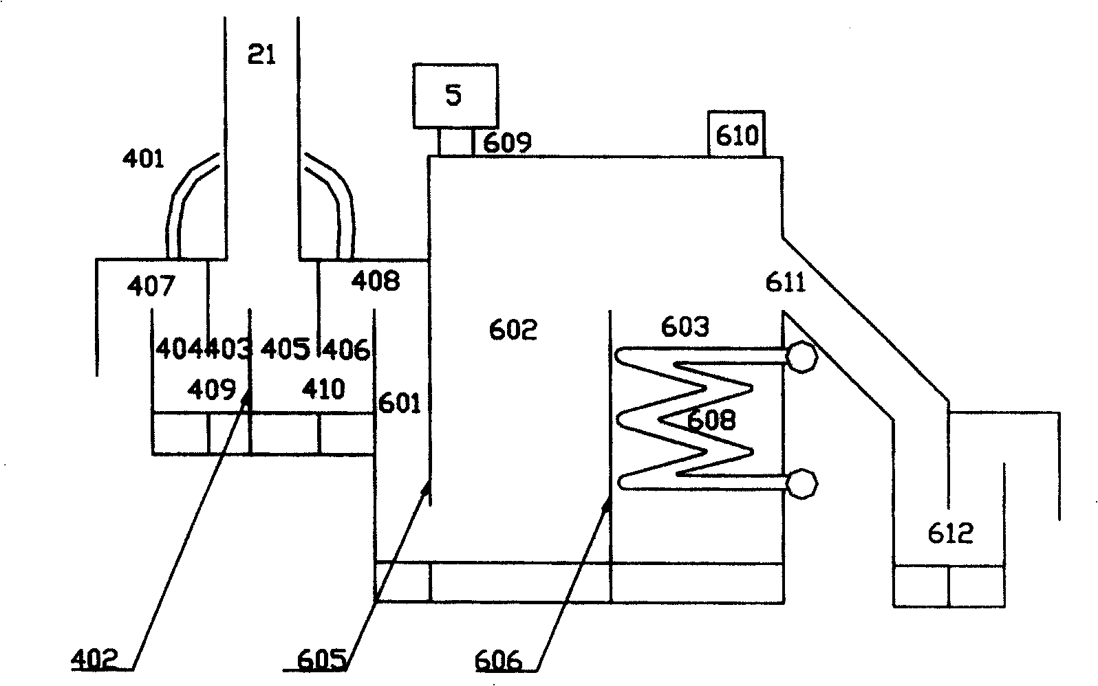 Wet mud burning treatment apparatus with compound dryer