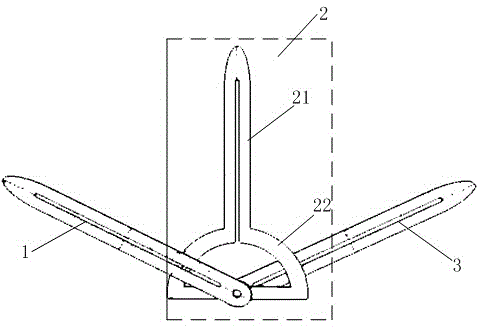 Perspective ruler and realization method thereof