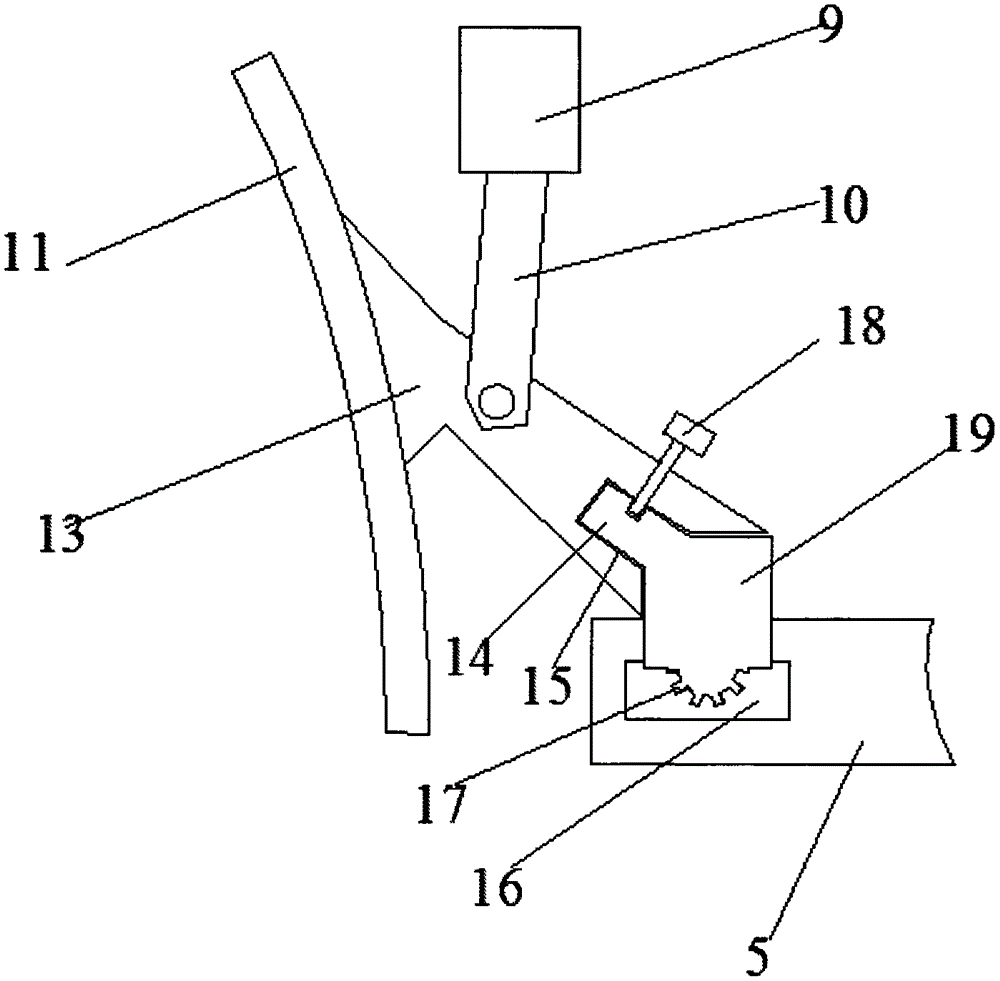 Stope coal wall caving control device