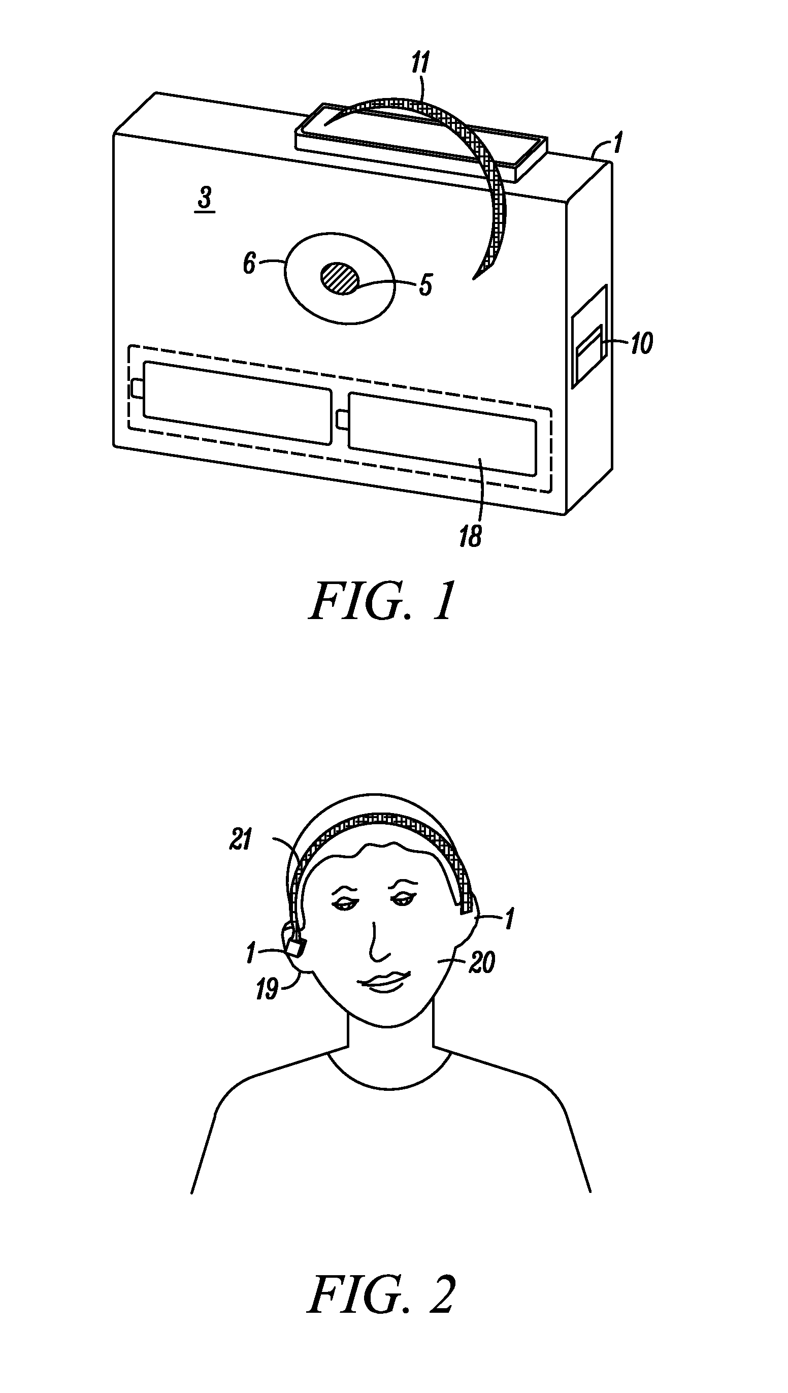 Treatment of ear infection using hands-free blue/violet light device