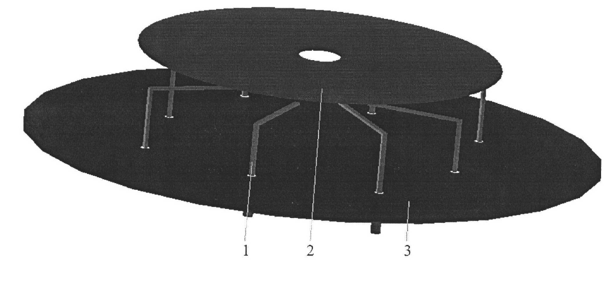 Simple dual-frequency dual-circularly-polarized parabolic reflector antenna feed source