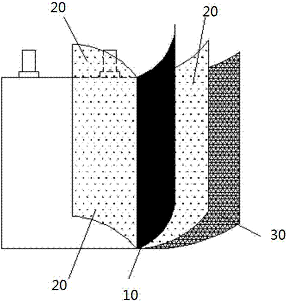 Two-sided adhesive membrane for lithium ion battery and lithium ion battery