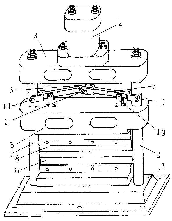 Pneumatic plate shearing machine