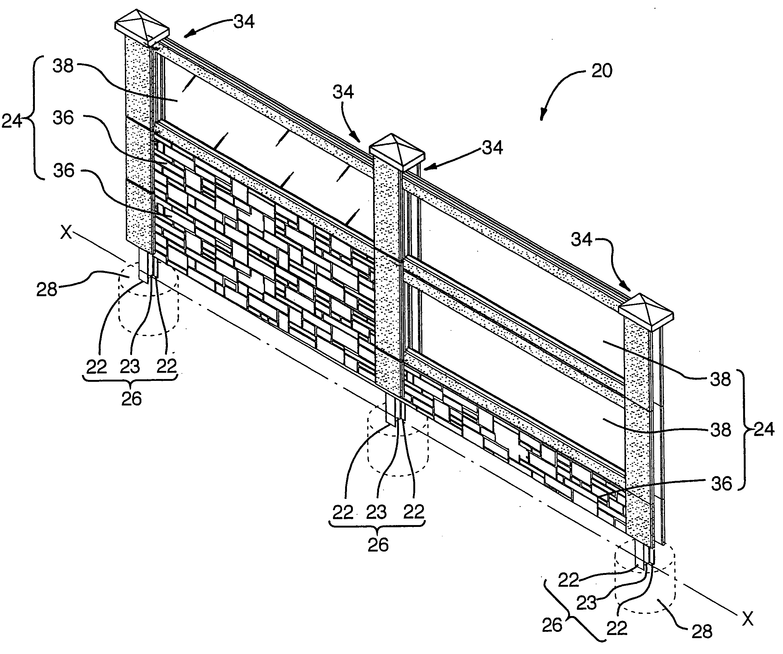 Panel section for sound barrier