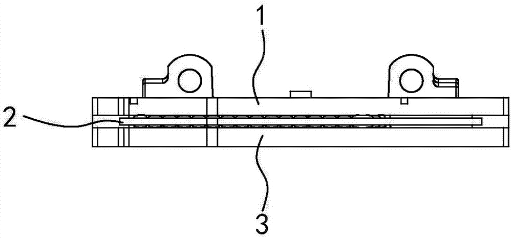 Locking type damping steel rail iron sheet composite structure