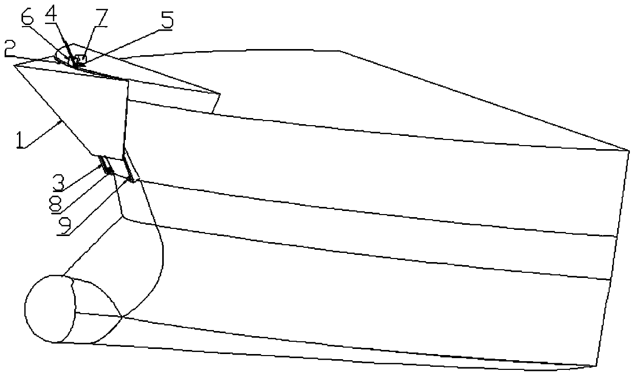 Merchant ship bow floating body wave energy power generation device and method