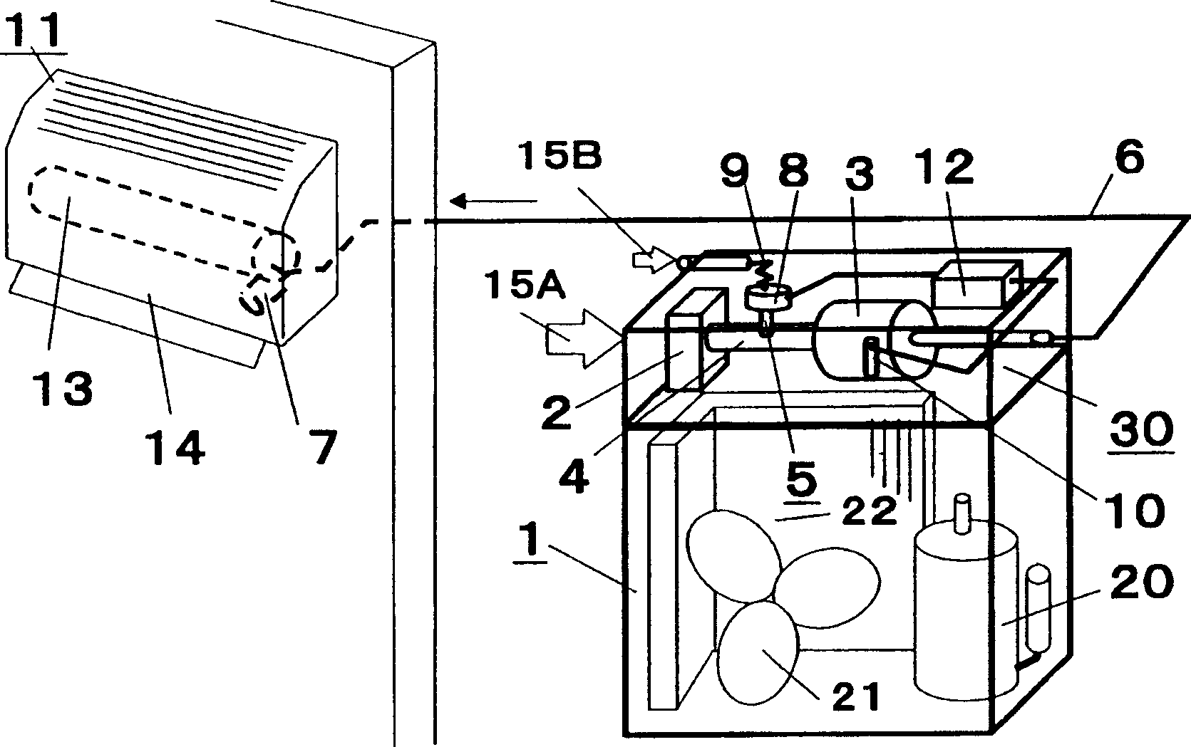 Gas enriching device and blowing device using the same