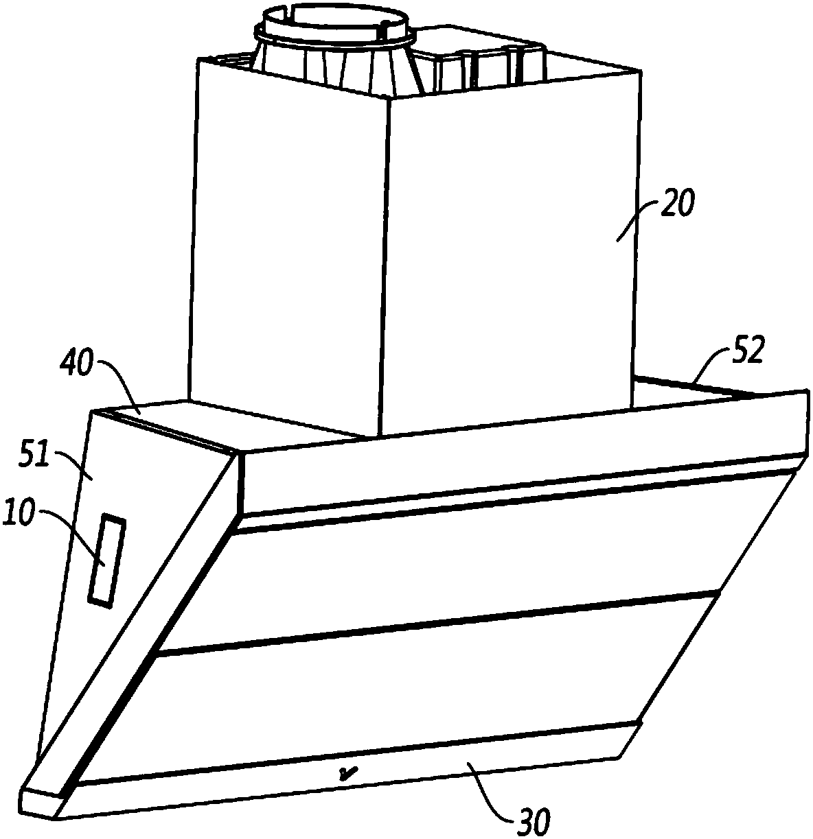 Extractor hood and integrated type steam generation module thereof