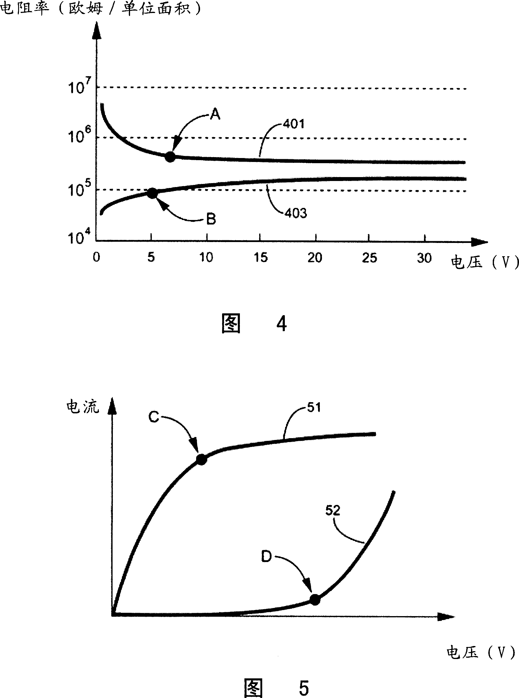 Voltage-controlled semiconductor construction, resistor, and method for manufacturing same